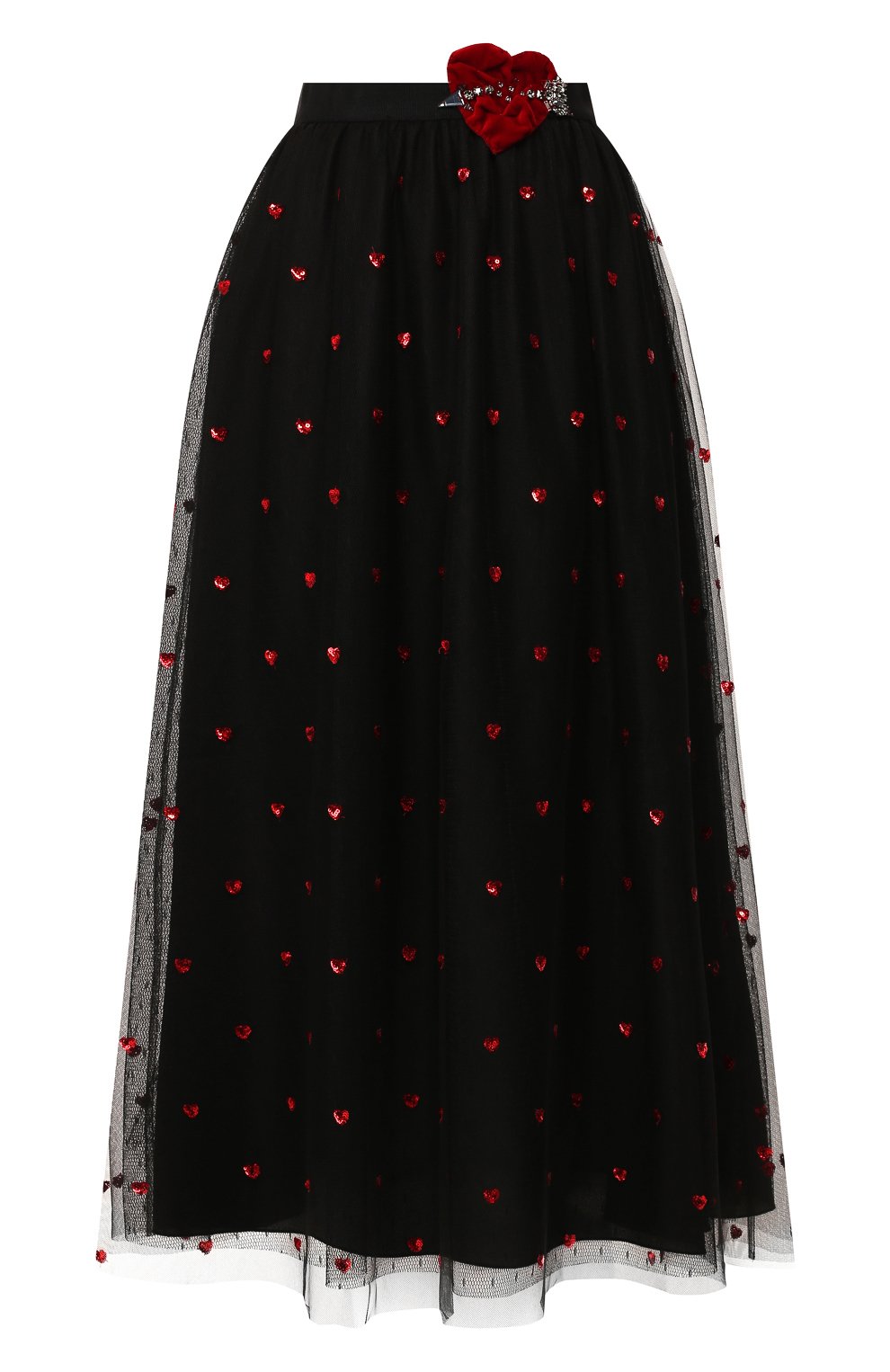 Юбка-миди REDVALENTINO черного цвета по цене 56800 руб., арт. SR3RA00J/4CN, фото 1 Юбка-миди REDVALENTINO, арт. SR3RA00J/4CN, фото 1