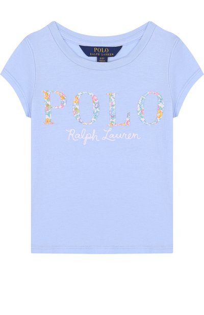 Хлопковая футболка с логотипом бренда POLO RALPH LAUREN, арт. 311688679, фото 1