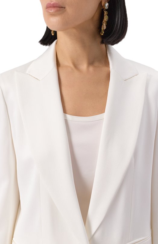 Атласный жакет Max Mara Studio GALAZIA Белый  GALAZIA Фото 5