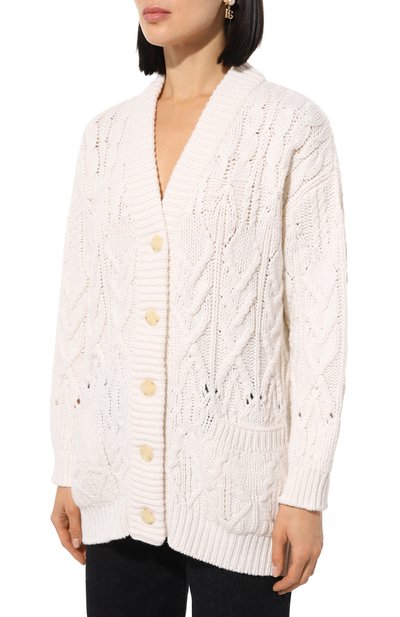 Кашемировый кардиган COLOMBO белого цвета по цене 562000 руб., арт. MA04321/1-1.8KC, фото 3 Кашемировый кардиган COLOMBO, арт. MA04321/1-1.8KC, фото 3