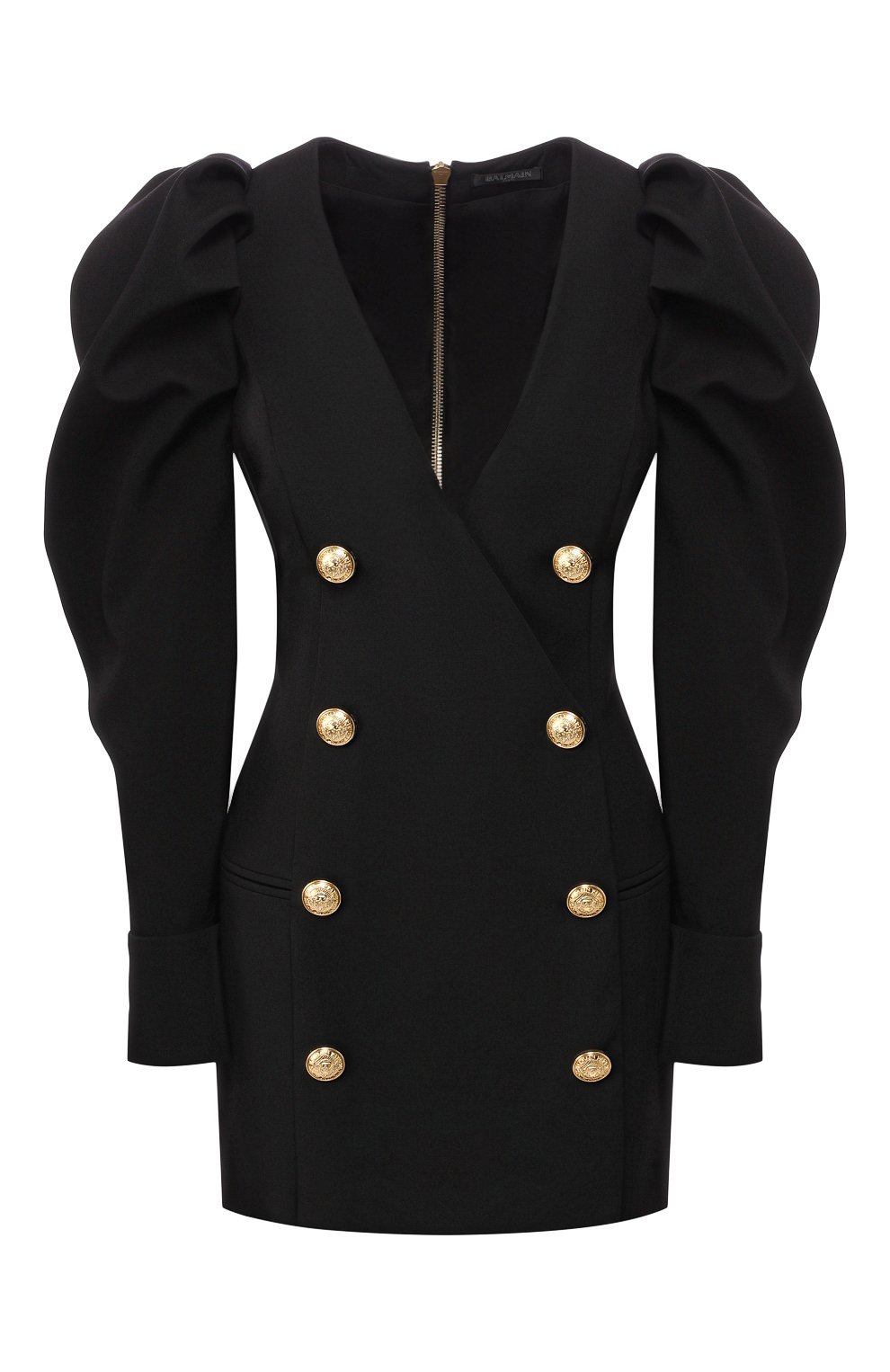 Шерстяное платье BALMAIN черного цвета по цене 358000 руб., арт. RF16183/167L, фото 1 Шерстяное платье BALMAIN, арт. RF16183/167L, фото 1