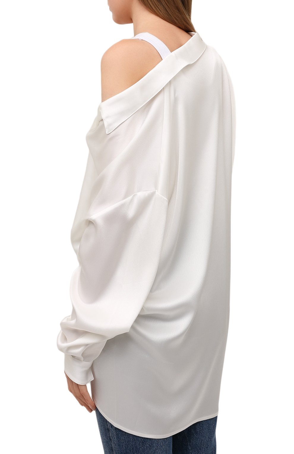 Комбинированная блузка RTA, арт. WH21-A799-7275WHITE, фото 4
