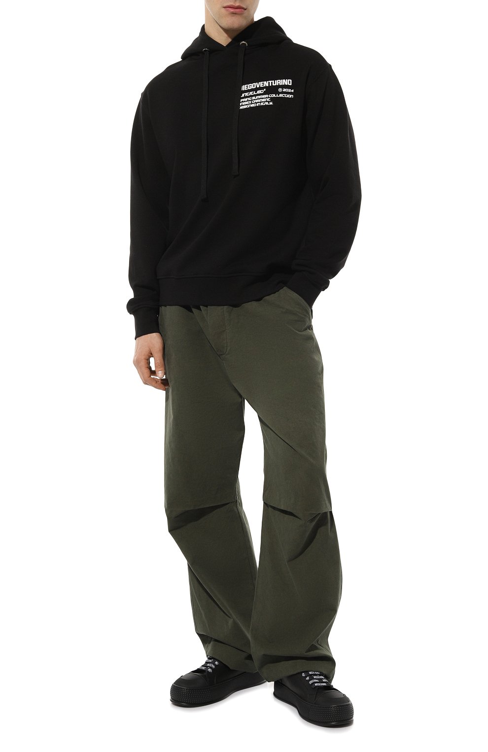 Хлопковое худи DIEGO VENTURINO, арт. D3S4FLHBASIC2, фото 2