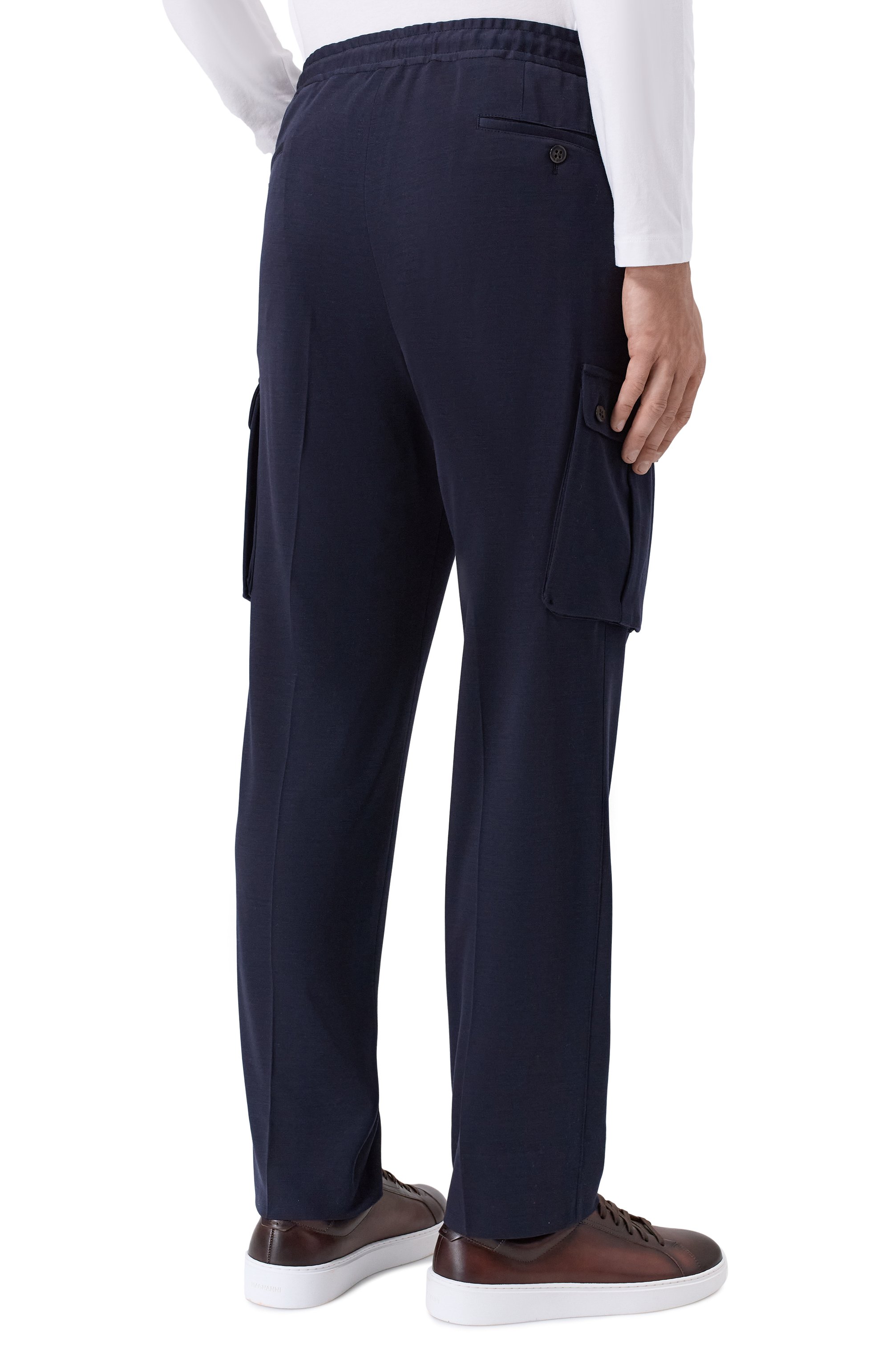 Шерстяные брюки-карго CORNELIANI, арт. 274L14/2718803, фото 4