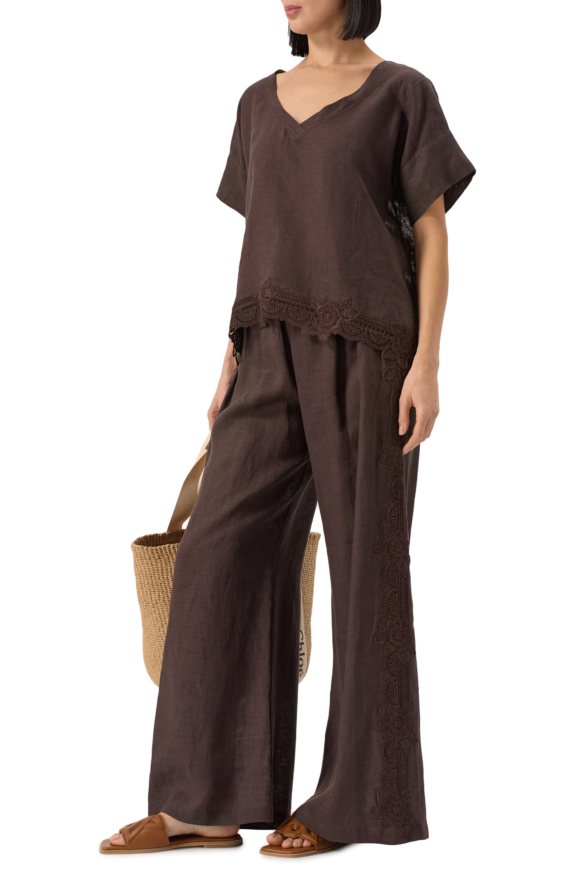 Брюки изо льна и вискозы MAURIZIO, арт. W01040679, фото 2