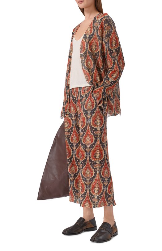 Льняные брюки R13 R13WY340-Y250A Разноцветный  R13WY340-Y250A Фото 2