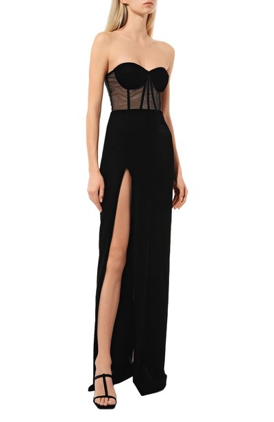 Платье из вискозы KAMILLA PURSHIE черного цвета по цене 200000 руб., арт. KP2024/13, фото 3 Платье из вискозы KAMILLA PURSHIE, арт. KP2024/13, фото 3