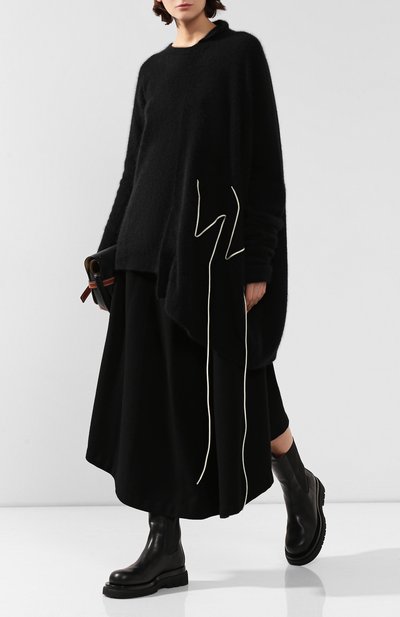 Шерстяной пуловер YOHJI YAMAMOTO разноцветного цвета по цене 66900 руб., арт. FC-K18-185, фото 2 Шерстяной пуловер YOHJI YAMAMOTO, арт. FC-K18-185, фото 2