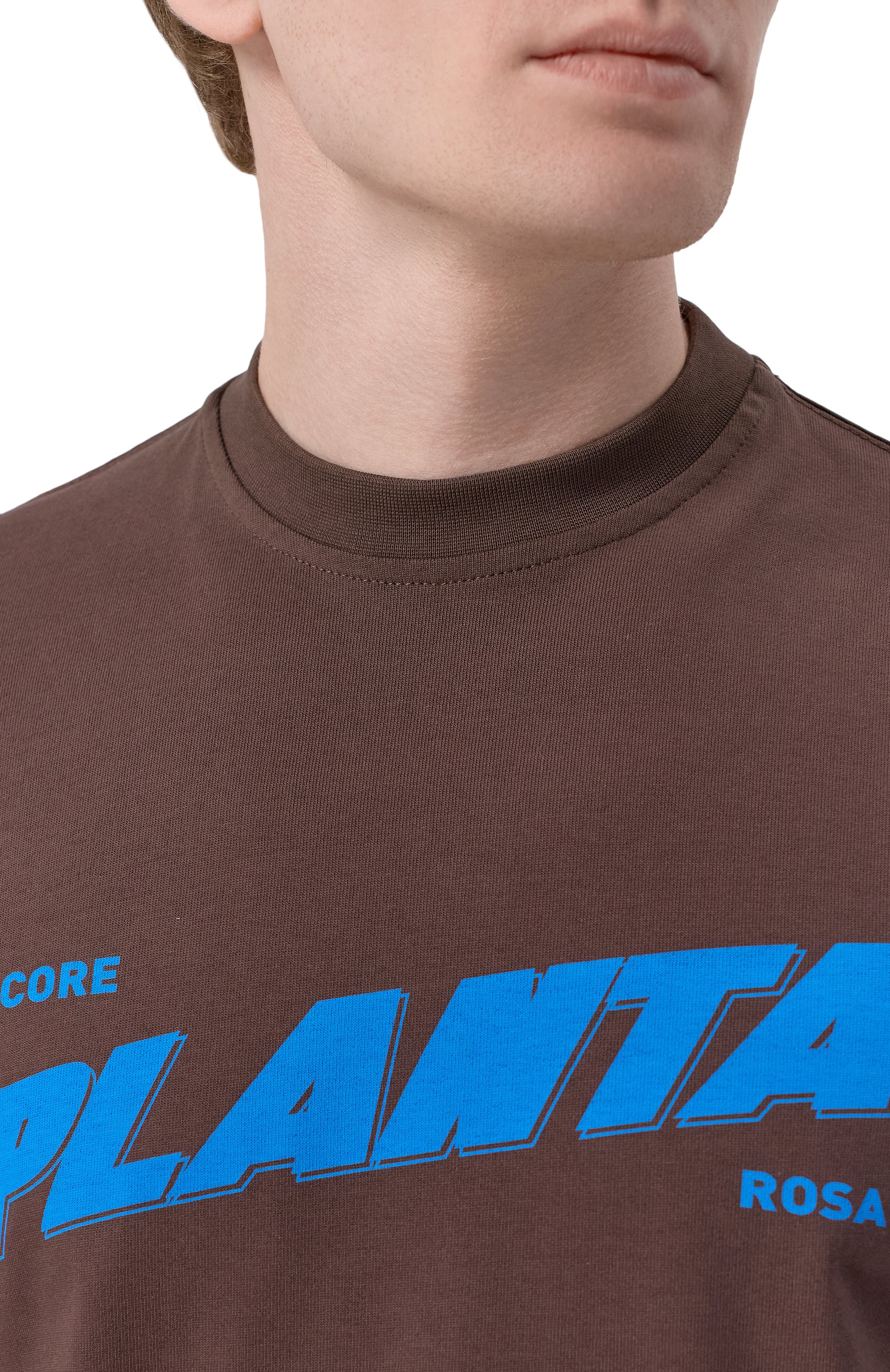 Хлопковая футболка PLANTA ROSA, арт. PR/T02/BLUE-CORRESPONDECE/250, фото 6