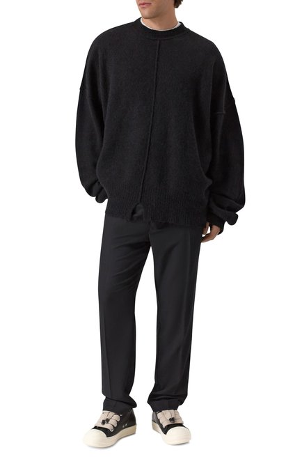 Мужские кожаные кеды jumbolace RICK OWENS, арт. RU02E1893/LC0W2