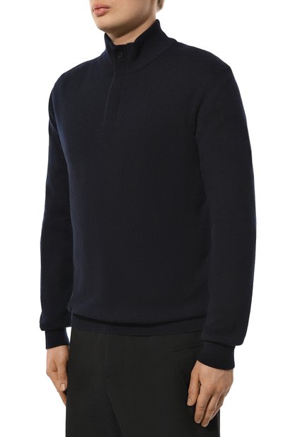 Кашемировый джемпер ZEGNA темно-синего цвета по цене 173500 руб., арт. 127/E8K10, фото 3 Кашемировый джемпер ZEGNA, арт. 127/E8K10, фото 3