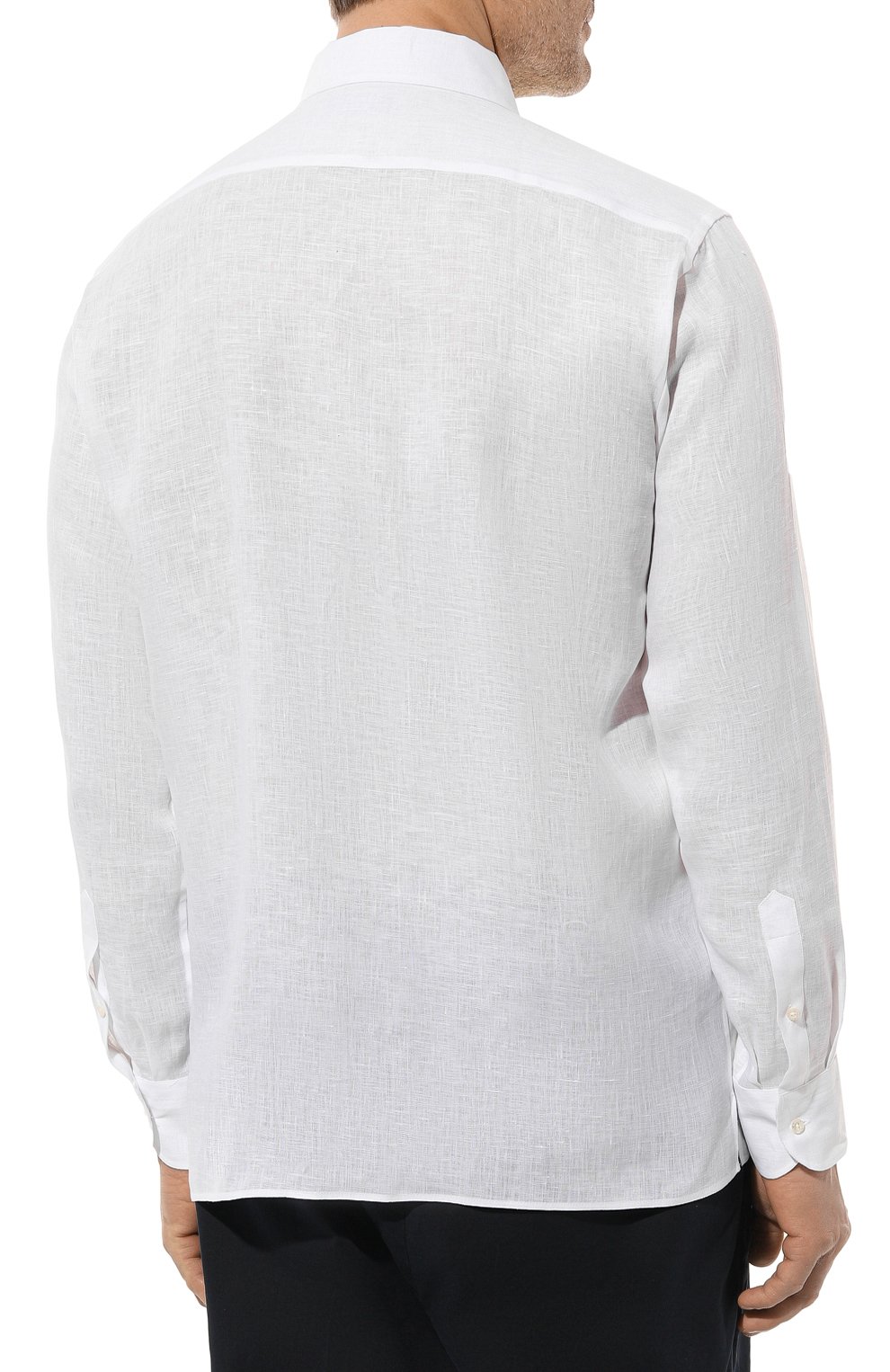Льняная рубашка COLOMBO белого цвета по цене 65700 руб., арт. CM00375, фото 4 Льняная рубашка COLOMBO, арт. CM00375, фото 4