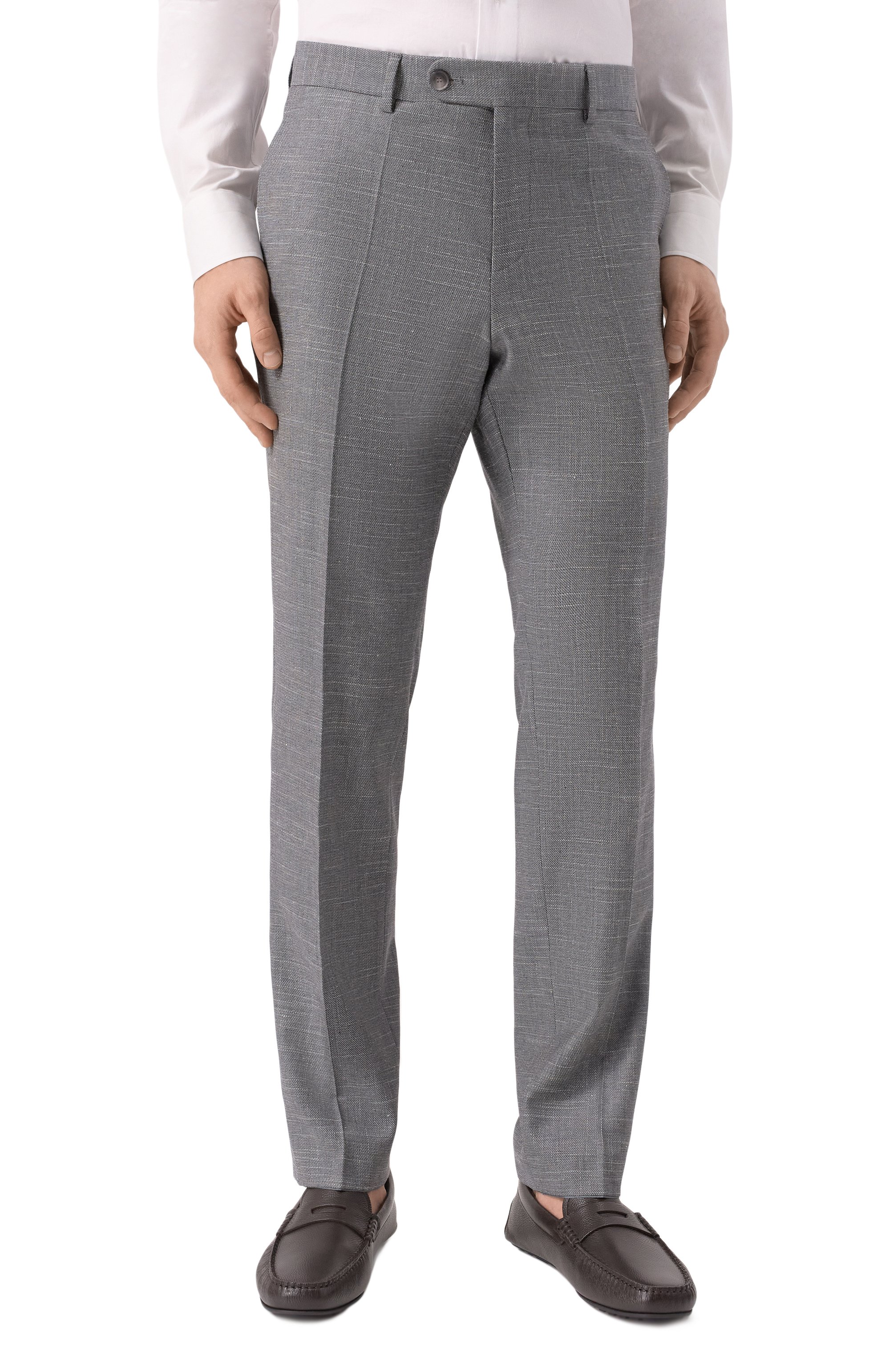 Брюки из шерсти и хлопка BOSS, арт. 50535685, фото 3