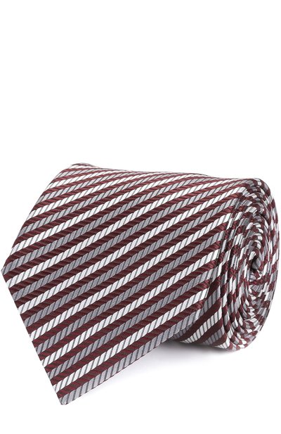 Мужской шелковый галстук в полоску ZEGNA, арт. Z9D101L8