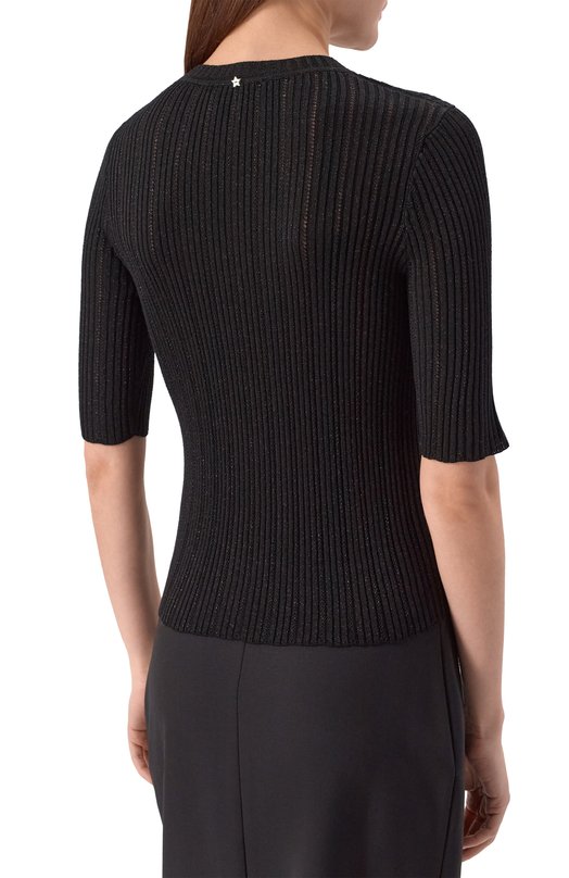 Пуловер из шерсти и вискозы Lorena Antoniazzi TM45F/3065 Чёрный  TM45F/3065 Фото 4