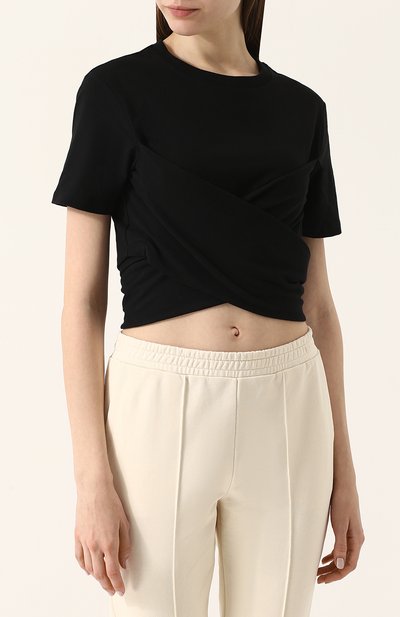 Однотонный хлопковый кроп-топ ALEXANDERWANG.T, арт. 4C481119B0, фото 3