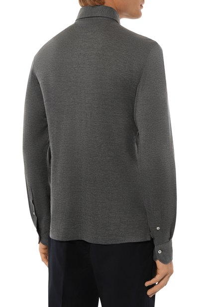 Поло из шелка и хлопка BRUNELLO CUCINELLI, арт. MH8363914, фото 4