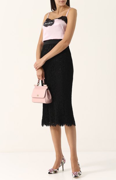 Однотонная кружевная юбка-миди DOLCE & GABBANA, арт. F4A6CT/HLMCL, фото 2