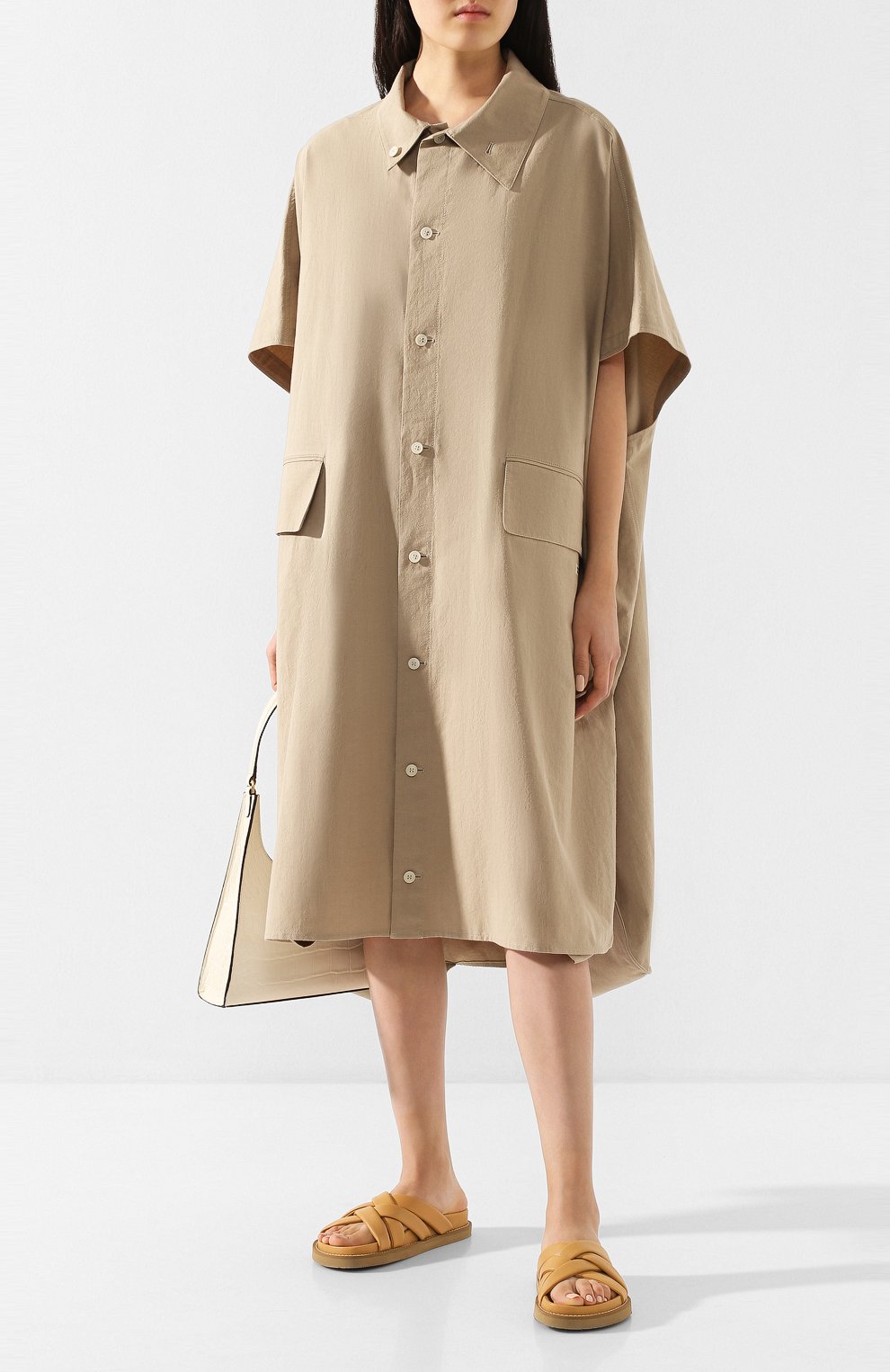 Хлопковое платье YOHJI YAMAMOTO, арт. FS-D52-009, фото 2