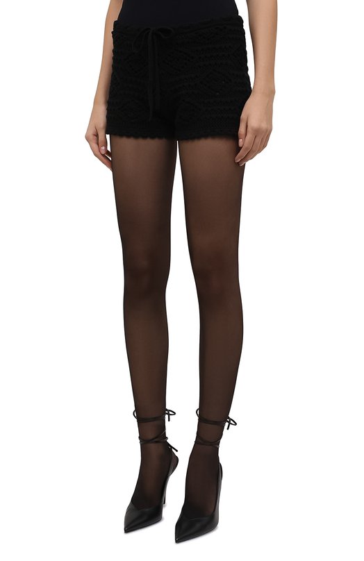 Шерстяные шорты Saint Laurent Чёрный, фото 3