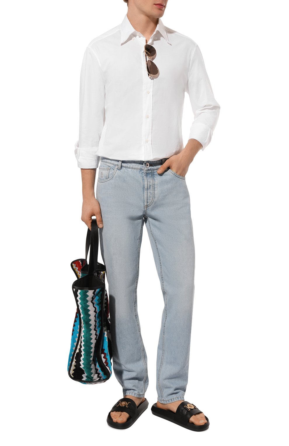 Кожаные шлепанцы VERSACE, арт. 1010628/DV46G, фото 2