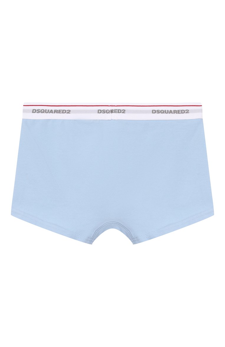 Детские комплект из двух боксеров DSQUARED2 разноцветного цвета, арт. DQ2479/D008J | Фото 4 (Рукава: Короткие; Материал внешний: Хлопок; Ростовка одежда: 4 года | 104 см, 6 лет | 116 см, 8 лет | 128 см, 10 - 11 лет | 140 - 146см, 13 - 15 лет | 158 см, 16 лет | 164 см)