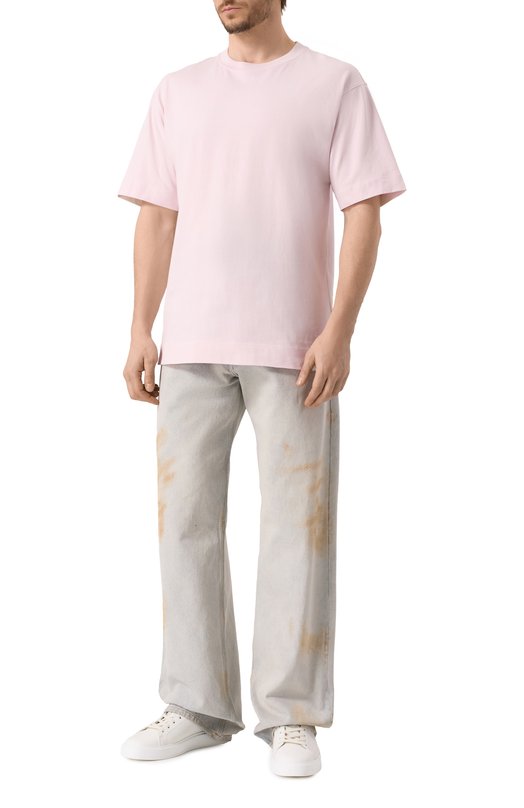 Хлопковая футболка Dries Van Noten 251-021111-1603 Розовый  251-021111-1603 Фото 2