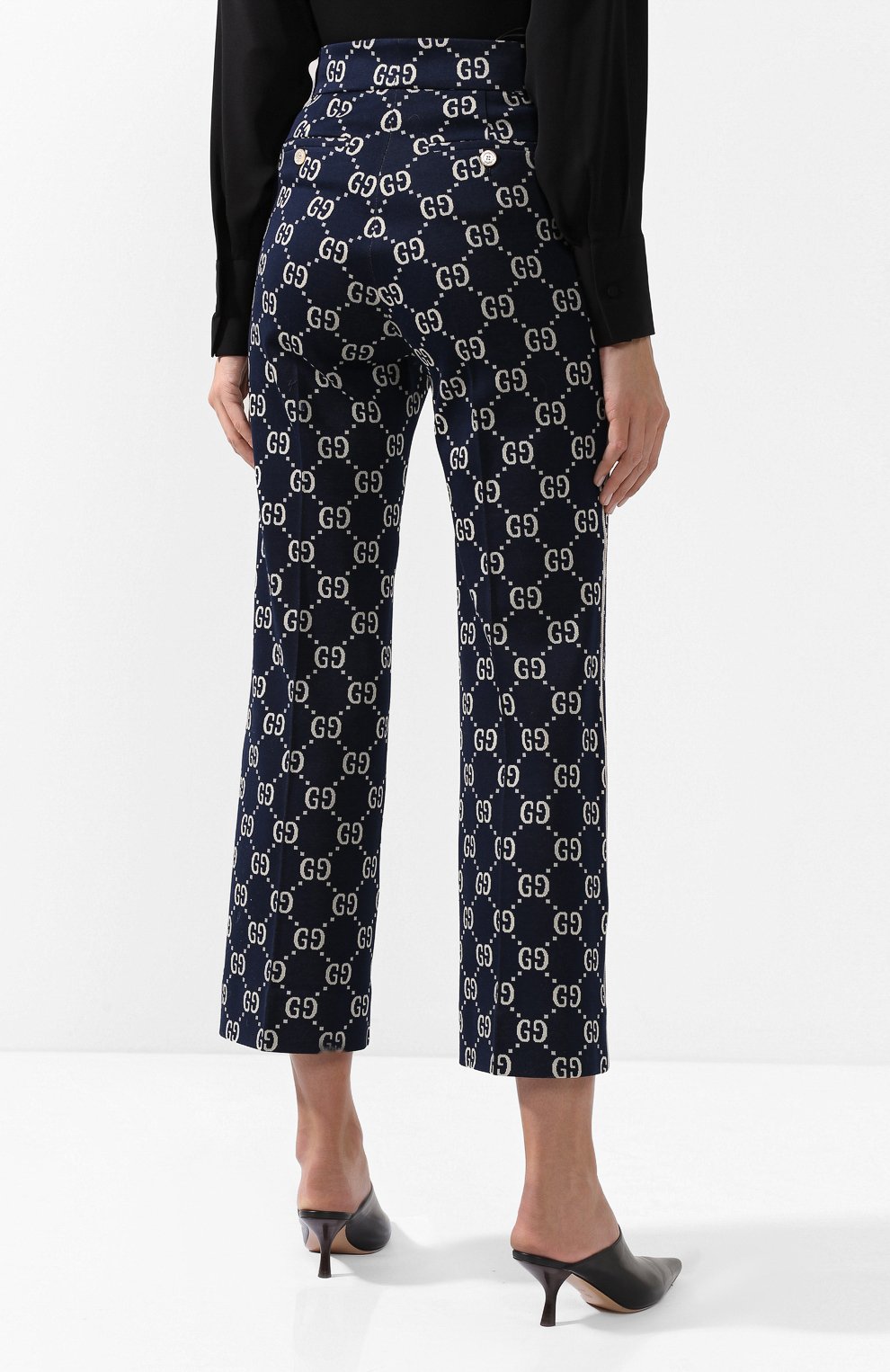 Хлопковые брюки с принтом GUCCI, арт. 523573/Z372F, фото 4