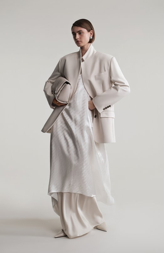 Атласная юбка Rick Owens RP01E7348/SCH Кремовый  RP01E7348/SCH Фото 7