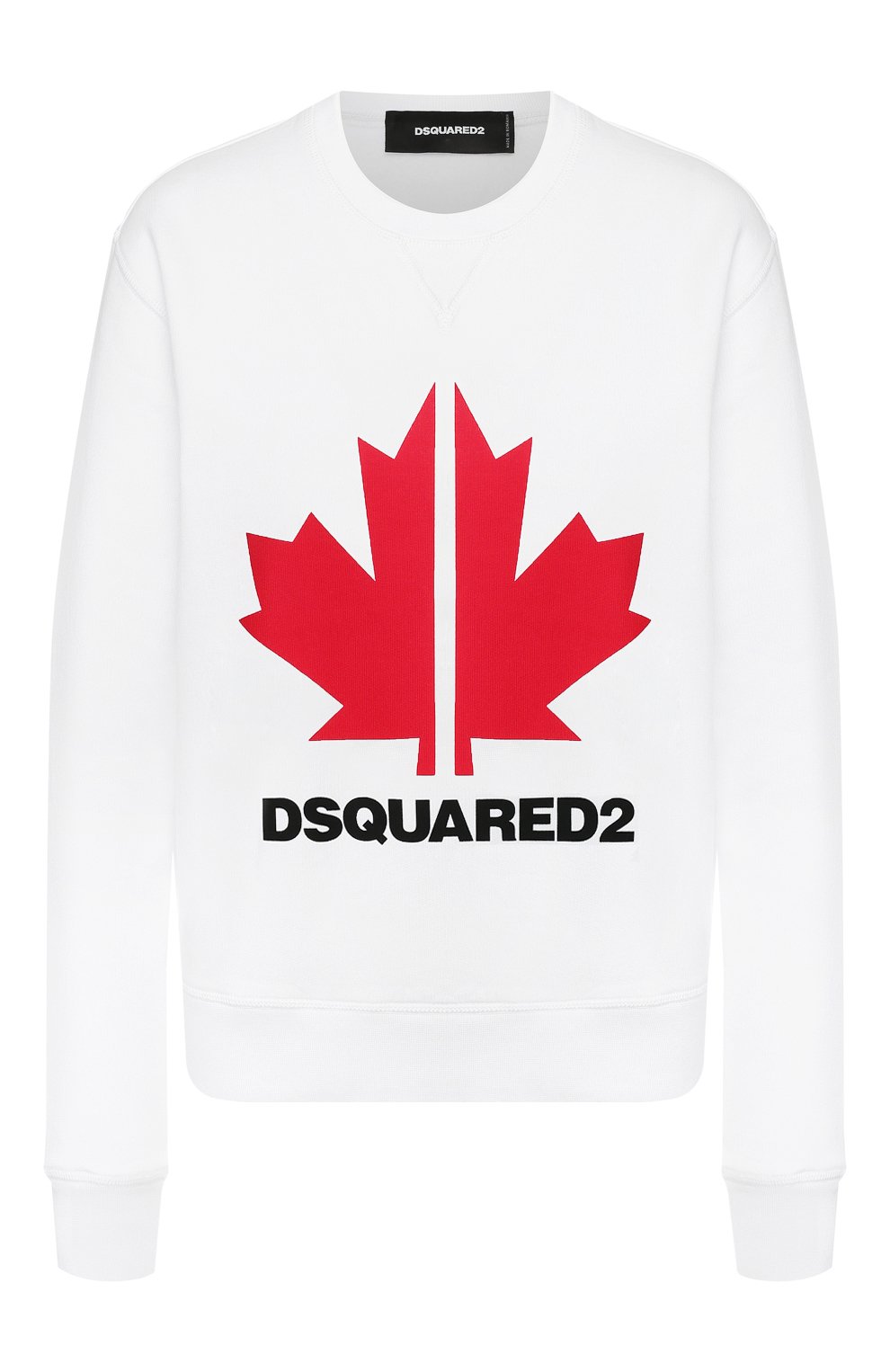 Хлопковый свитшот DSQUARED2 белого цвета по цене 36750 руб., арт. S75GU0278/S25042, фото 1 Хлопковый свитшот DSQUARED2, арт. S75GU0278/S25042, фото 1