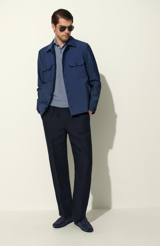 Шерстяная куртка-рубашка Corneliani 25LI22-2518187 Синий  25LI22-2518187 Фото 8