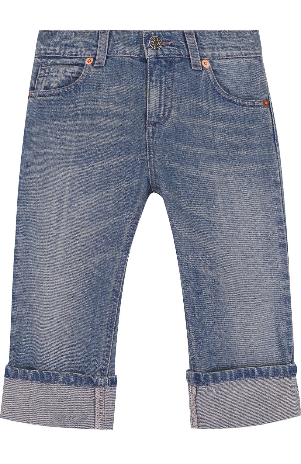 Джинсы с отворотами и декоративными потертостями GUCCI, арт. 499886/XD717, фото 1