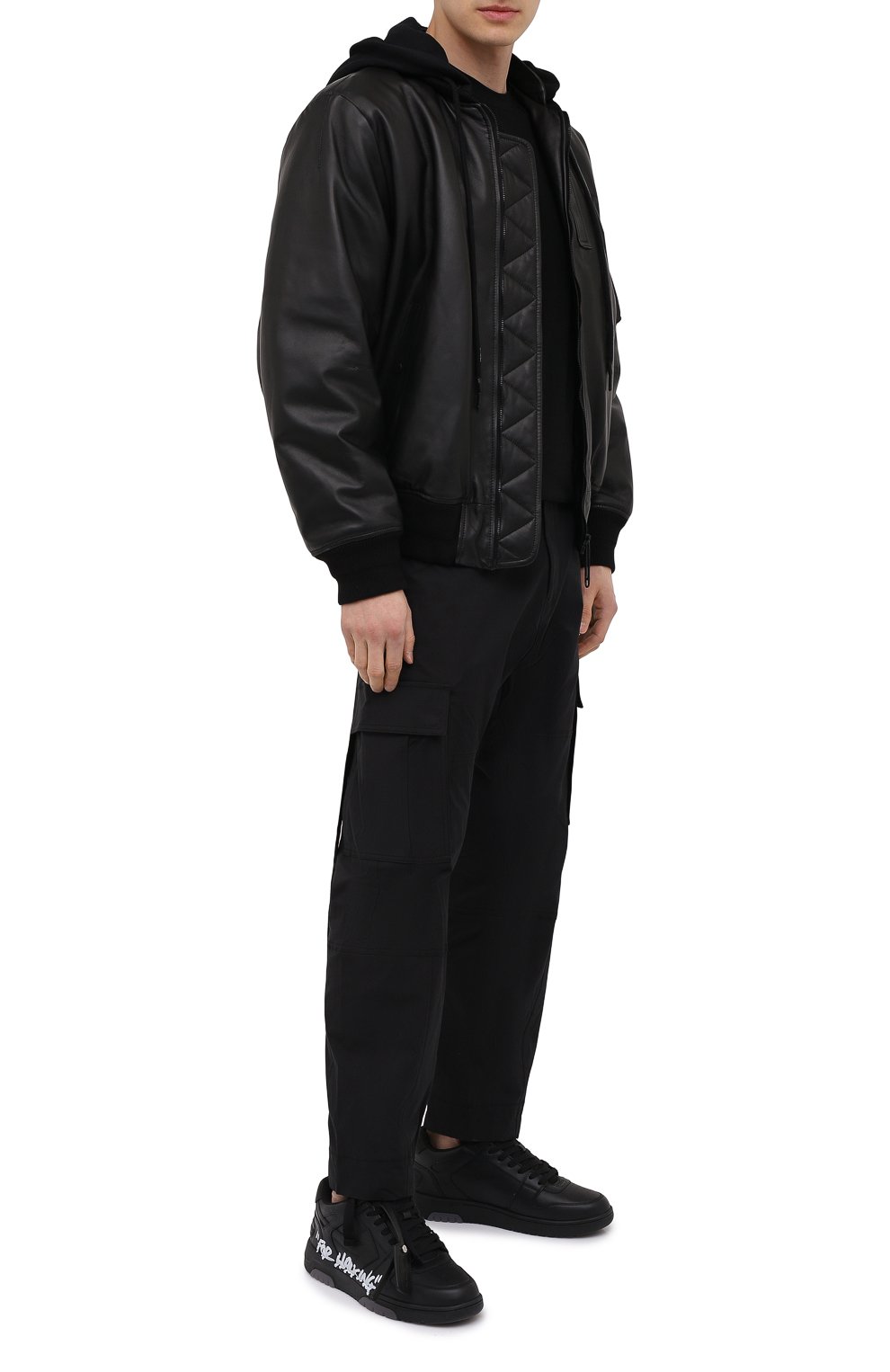 Кожаные кеды out of office OFF-WHITE, арт. 0MIA189S21LEA0041001, фото 2