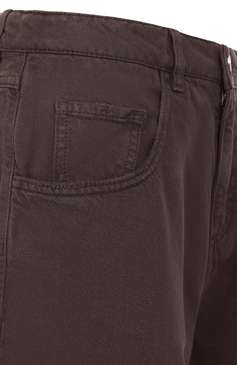 Женские джинсовые шорты ICON DENIM LA коричневого цвета, арт. LEA | Фото 6 (Длина Ж (юбки, платья, шорты): Мини; Материал внешний: Хлопок, Деним; Кросс-КТ: Деним; Стили: Кэжуэл; Автоматизация ТО: Проставлено; Автоматизация состава: Проставлено)