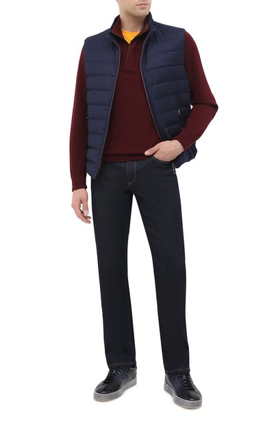 Кожаные кеды SANTONI, арт. MBGL20850SP0RG00U60, фото 2