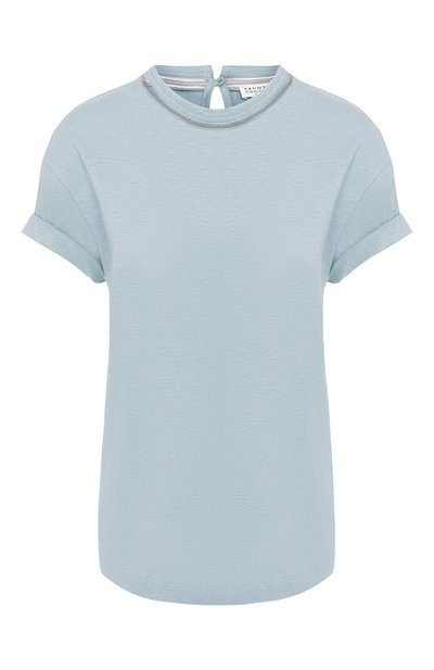 Женская хлопковая футболка BRUNELLO CUCINELLI, арт. MH974BX210