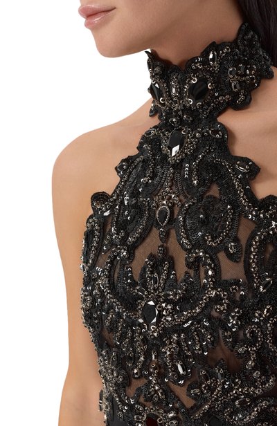 Платье с отделкой пайетками ZUHAIR MURAD, арт. PDR26025/CRCA022, фото 4
