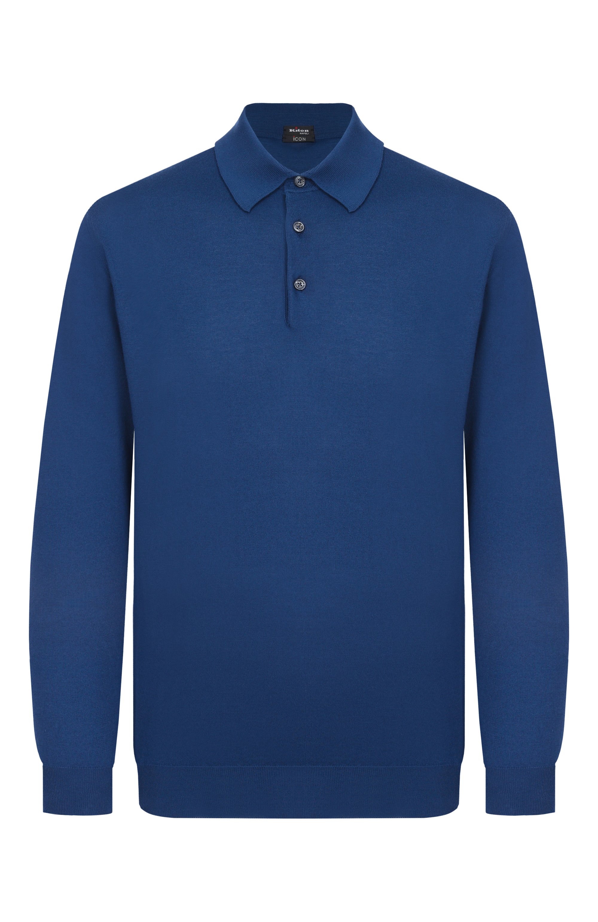 Хлопковое поло KITON синего цвета по цене 143500 руб., арт. UMKXX35_001, фото 1 Хлопковое поло KITON, арт. UMKXX35_001, фото 1