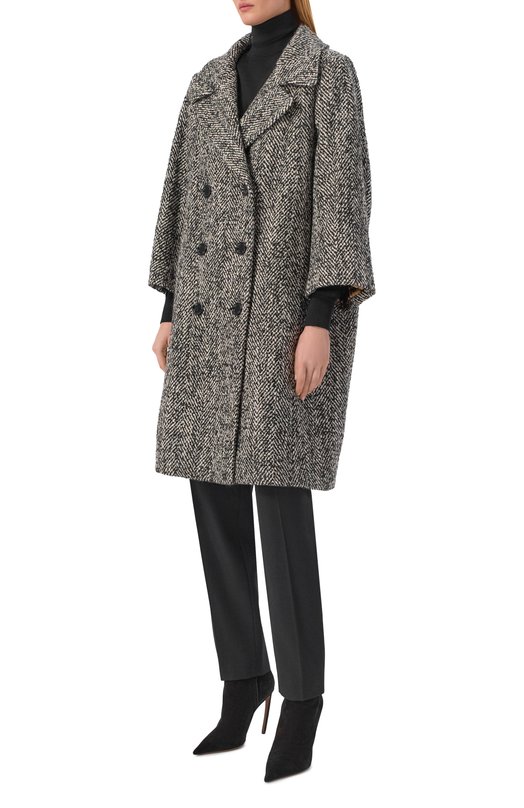 Шерстяное пальто Dolce & Gabbana F0W3QT/FCZAC Серый  F0W3QT/FCZAC Фото 3