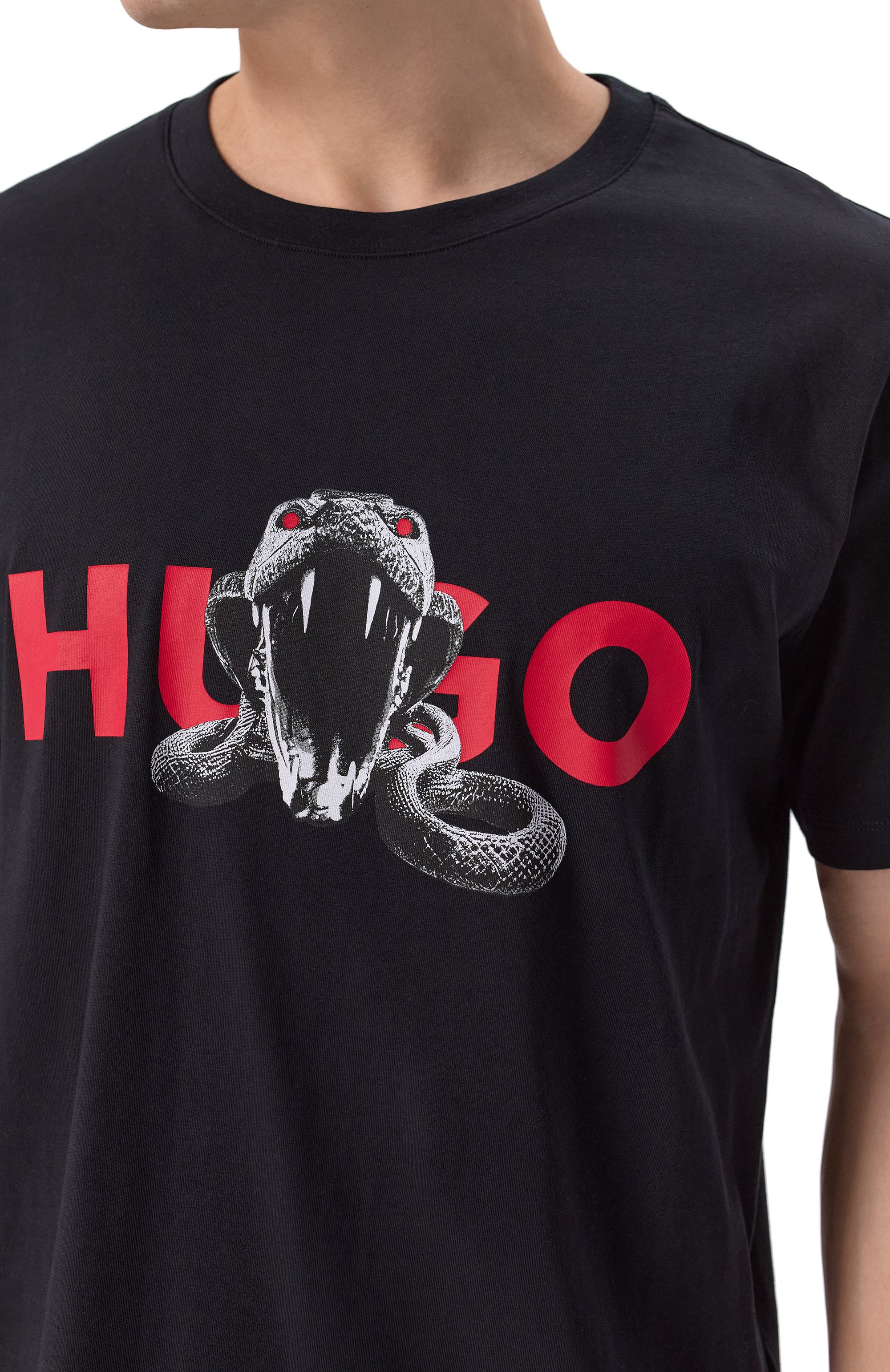 Хлопковая футболка HUGO, арт. 50530607, фото 5