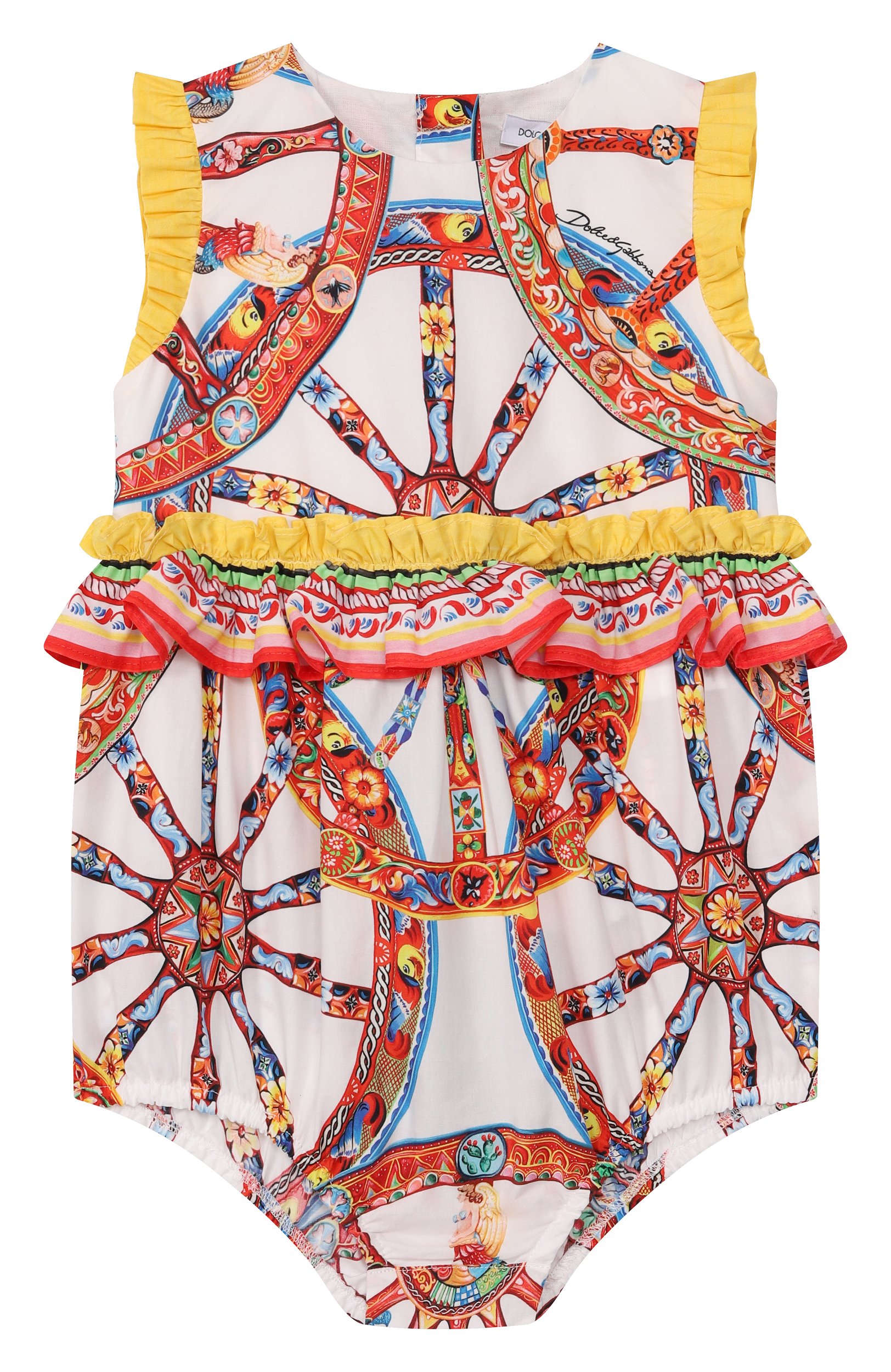 Хлопковый песочник DOLCE & GABBANA разноцветного цвета по цене 41750 руб., арт. L22011/FI504, фото 1 Хлопковый песочник DOLCE & GABBANA, арт. L22011/FI504, фото 1
