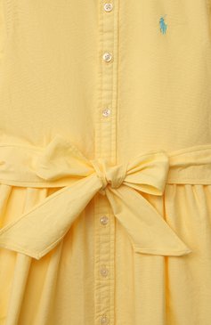 Детское хлопковое платье POLO RALPH LAUREN желтого цвета, арт. 311859987 | Фото 3 (Рукава: Длинные; Материал внешний: Хлопок; Девочки Кросс-КТ: Платье-одежда; Случай: Повседневный; Материал сплава: Проставлено; Драгоценные камни: Проставлено; Региональные ограничения белый список (Axapta Mercury): Не проставлено; Нос: Не проставлено; Ростовка одежда: 3 года | 98 см, 4 года | 104 см)