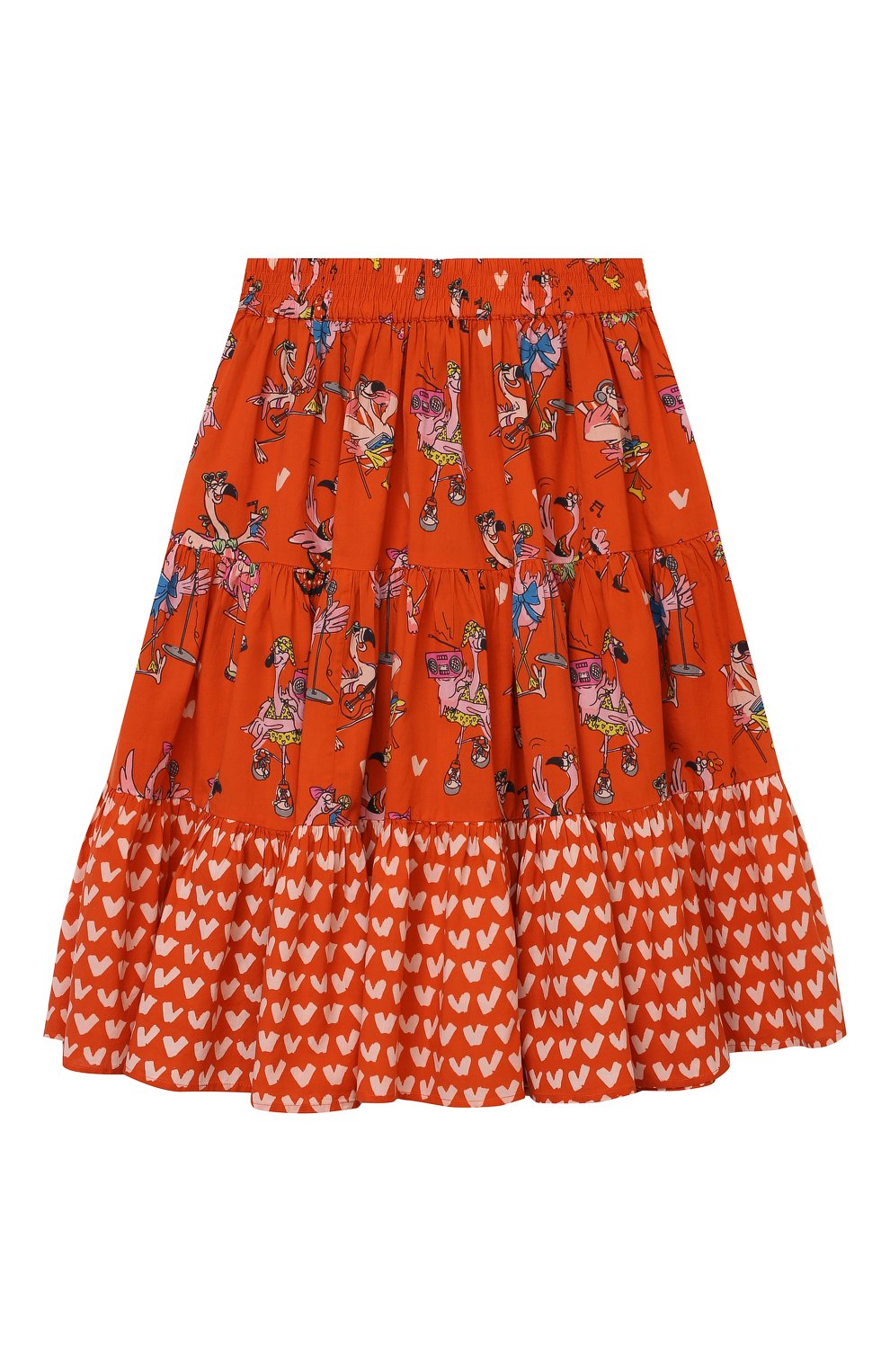 Хлопковая юбка STELLA MCCARTNEY кораллового цвета по цене 7455 руб., арт. 602740/SQK84, фото 1 Хлопковая юбка STELLA MCCARTNEY, арт. 602740/SQK84, фото 1