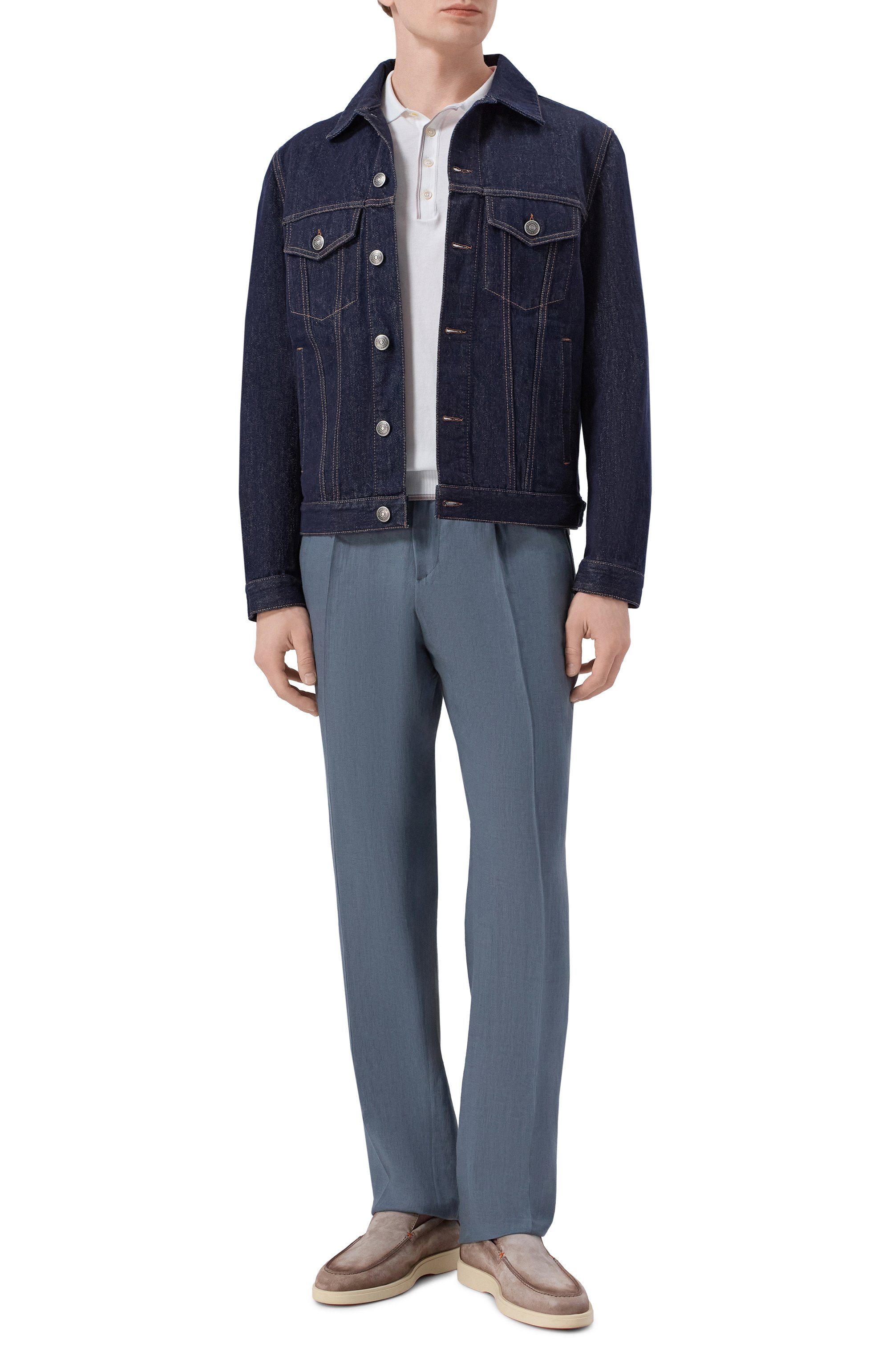 Льняные брюки KITON темно-серого цвета по цене 196500 руб., арт. UPN01H09690, фото 2 Льняные брюки KITON, арт. UPN01H09690, фото 2