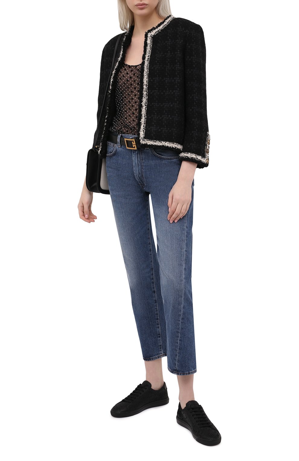 Кожаные кеды andy SAINT LAURENT черного цвета по цене 65450 руб., арт. 641952/16E10, фото 2 Кожаные кеды andy SAINT LAURENT, арт. 641952/16E10, фото 2