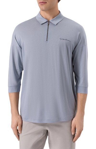 Поло из лиоцелла и хлопка GIORGIO ARMANI, арт. 3DSF53/SJCBZ, фото 3