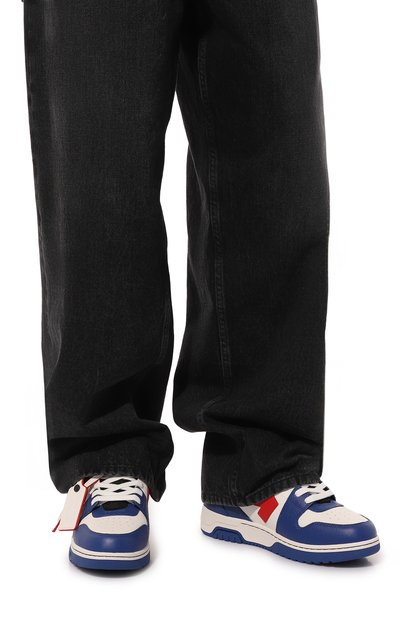 Кожаные кеды out of office OFF-WHITE, арт. 0MIA189F24LEA00D, фото 3