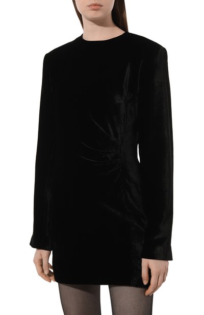 Платье из вискозы и шелка WHO_AM, арт. FD1-SV238-BLK/Velvet, фото 3