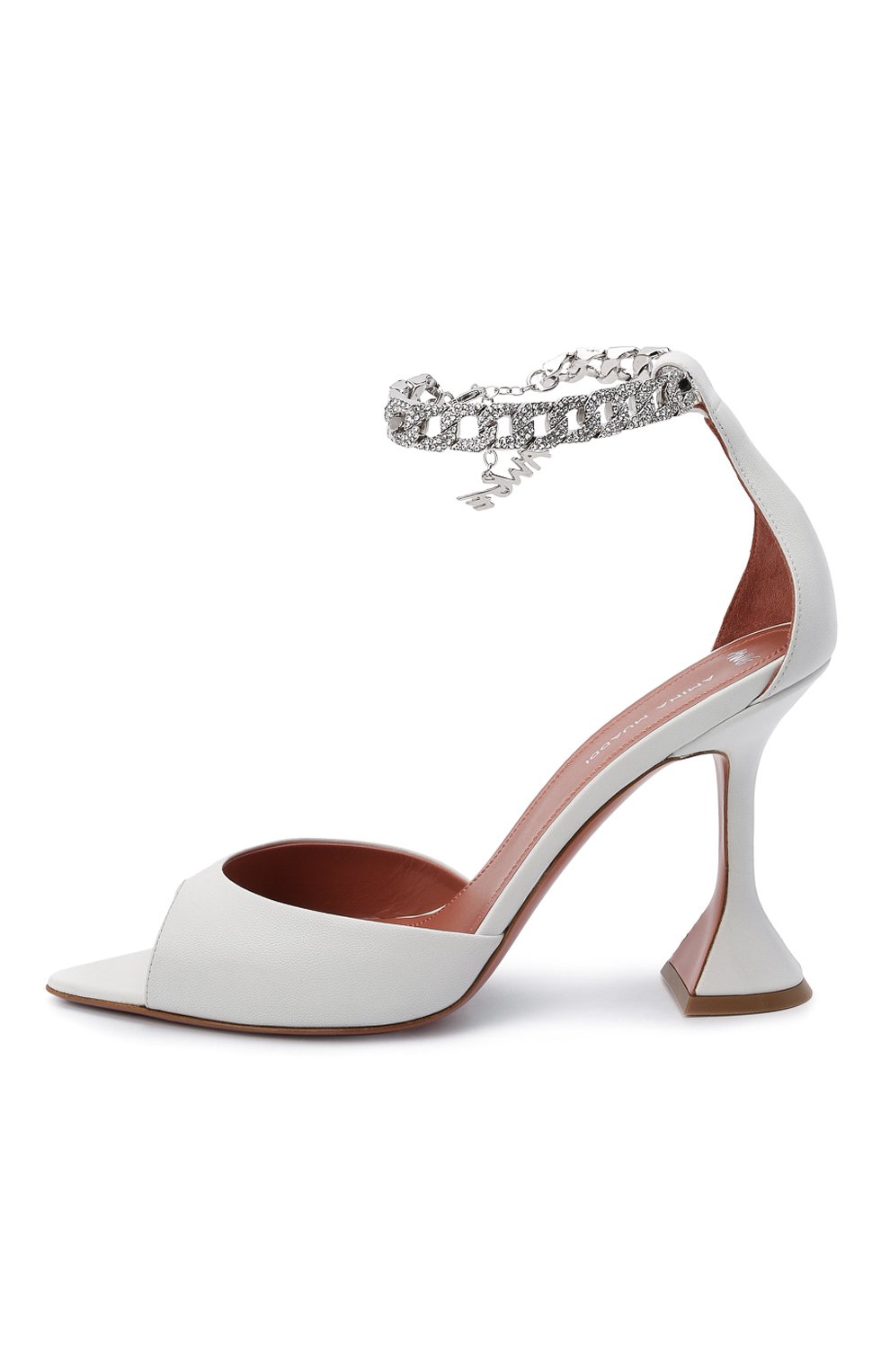 Кожаные босоножки awge x amina muaddi AMINA MUADDI, арт. FLACK0 SANDAL/NAPPA AM/BIANC0, фото 3