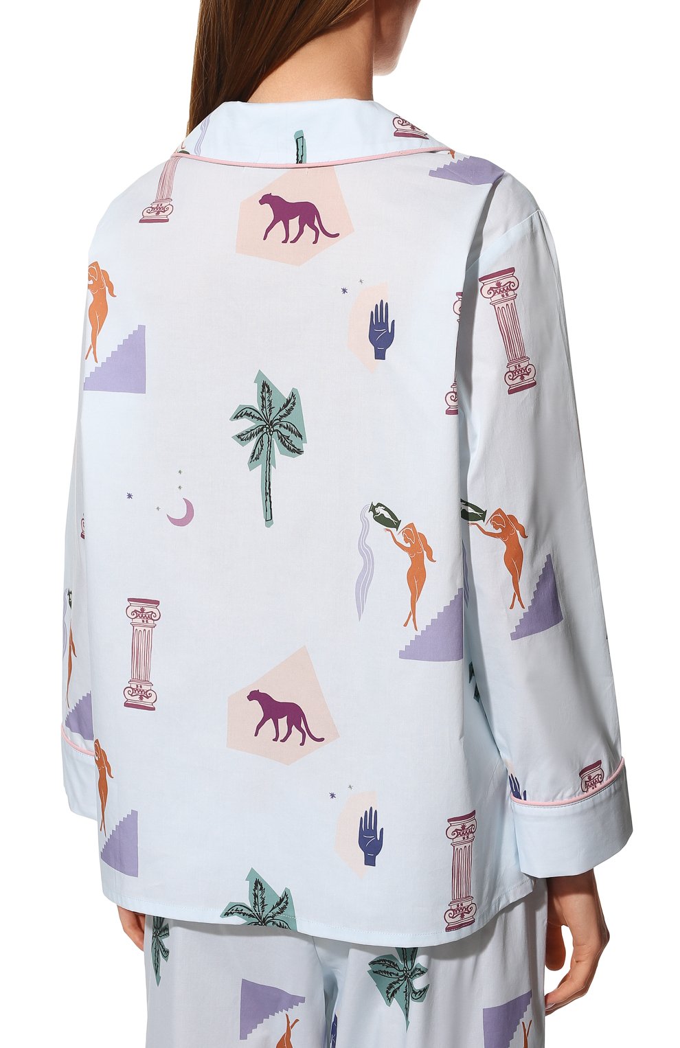 Хлопковая пижама ANY WOWZERS синего цвета по цене 20200 руб., арт. CLS02-PA-P, фото 4 Хлопковая пижама ANY WOWZERS, арт. CLS02-PA-P, фото 4